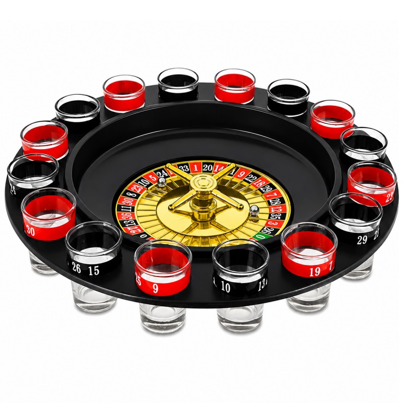 JOGO DRINKS ROLETA COM 16 COPOS SHOT DE VIDRO REF: 1492 JOGO DRINKS ROLETA COM 16 COPOS SHOT DE VIDRO REF: 1492