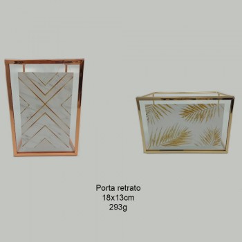 PORTA RETRATO ROSE GOLD 13X18CM REF: 4521 