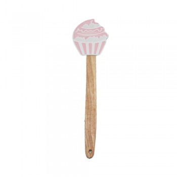 ESPATULA CUPCAKE BAMBU COR: BRANCO COM ROSA CLARO ESPATULA CUPCAKE BAMBU COR: BRANCO COM ROSA CLARO