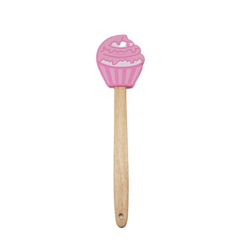 ESPATULA CUPCAKE BAMBU  COR: ROSA 