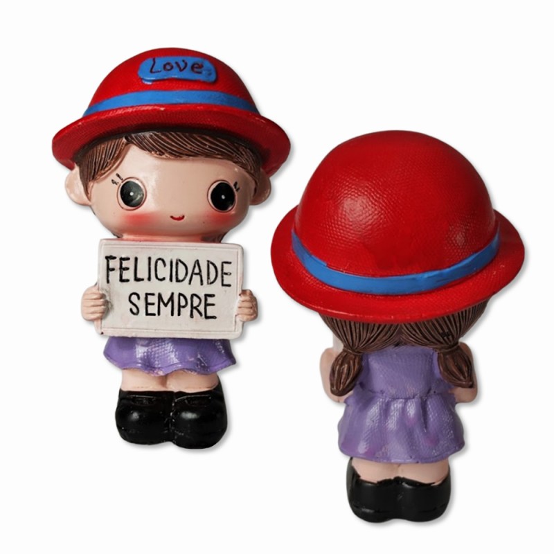 ENFEITE DECORATIVO MODELO BONECAS COM FRASES DE RESINA REF: 5371 ENFEITE DECORATIVO MODELO BONECAS COM FRASES DE RESINA REF: 5371