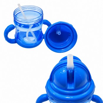 GARRAFA INFÁNTIL COM CANUDO EM PLÁSTICO 200ML REF: 5568