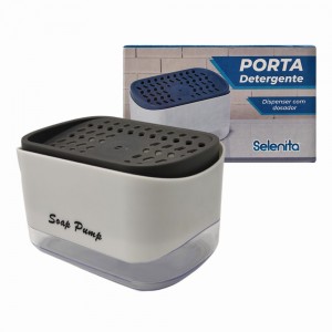 PORTA ESPONJA COM DISPENSER DE DETERGENTE EM PLÁSTICO REF: 5647 PORTA ESPONJA COM DISPENSER DE DETERGENTE EM PLÁSTICO REF: 5647