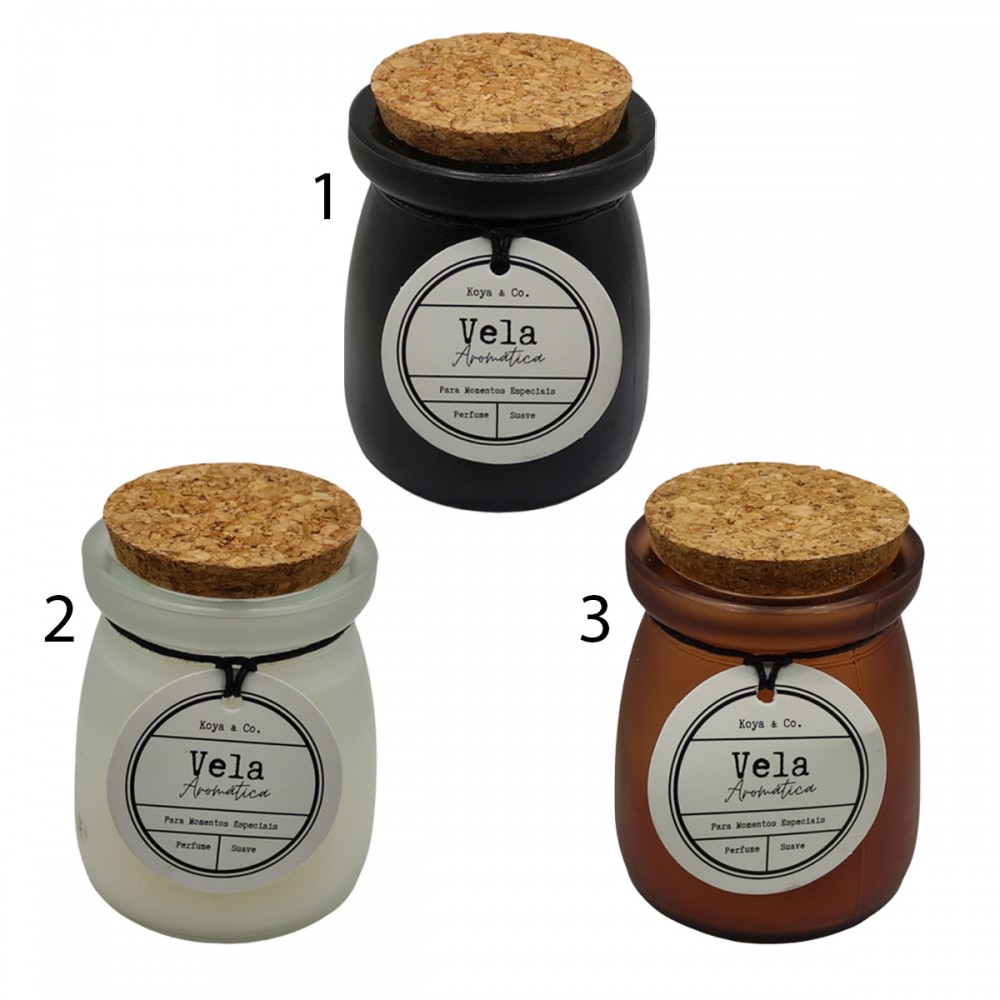 VELA DE PARAFINA E VIDRO REF: 5953