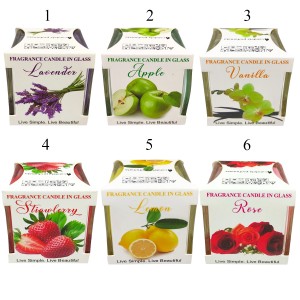 VELA AROMÁTICA PERFUMADA SORTIDA COM SUPORTE EM VIDRO REF: 5954