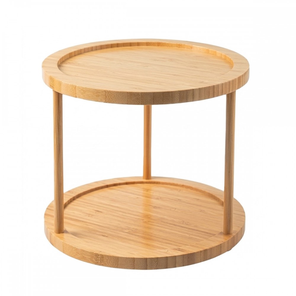 ORGANIZADOR GIRAÓRIO DUPLO DE BAMBU REF: 6547