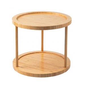 ORGANIZADOR GIRAÓRIO DUPLO DE BAMBU REF: 6547