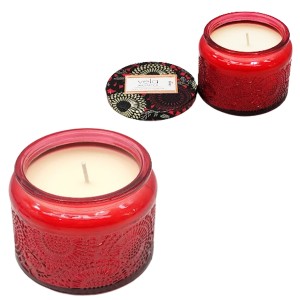 VELA PARAFINA E POTE EM VIDRO REF: 6627 VELA PARAFINA E POTE EM VIDRO REF: 6627