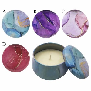 VELA DECORATIVA AROMÁTICA SORTIDA NA LATINHA EM METAL REF: 6628