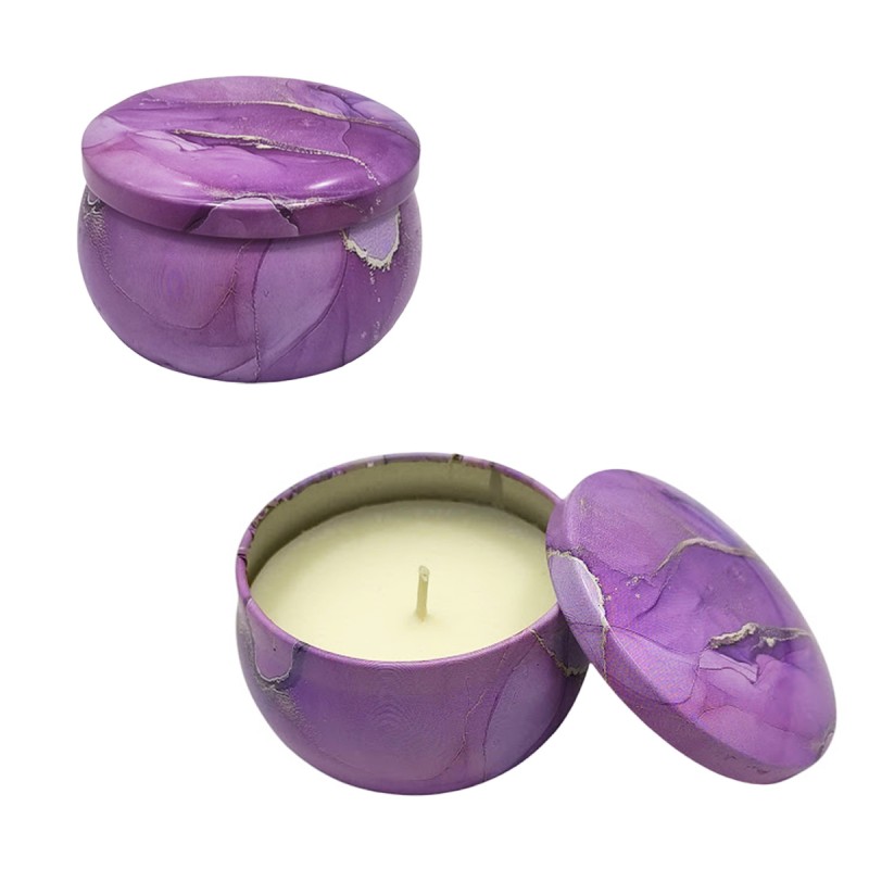  VELA DECORATIVA AROMÁTICA SORTIDA NA LATINHA EM METAL REF: 6629