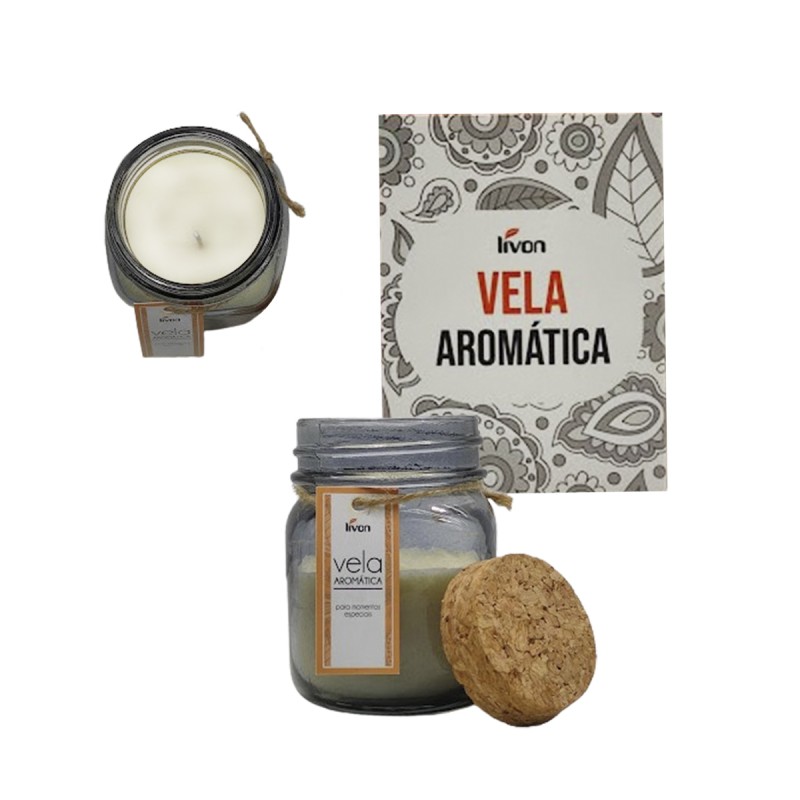VELA PARAFINA AROMÁTICA EM VIDRO REF: 6636