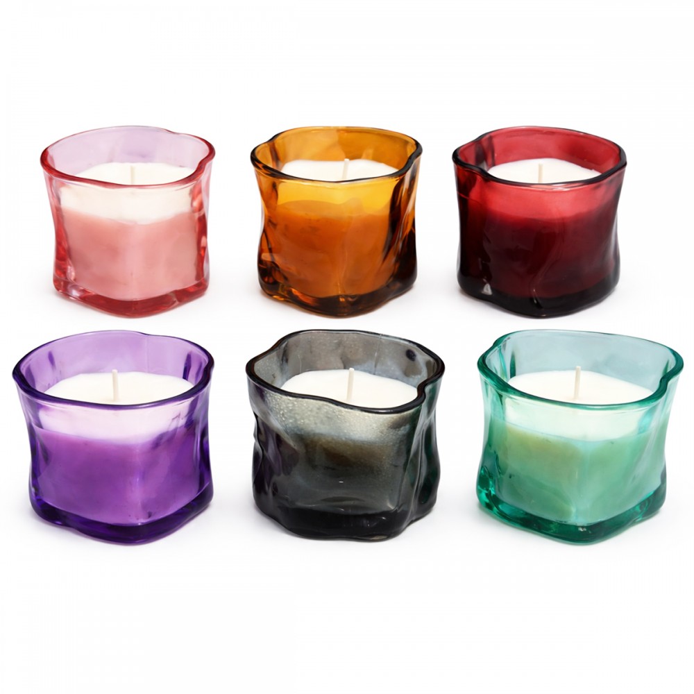 VELA PARAFINA COPO RÚSTICO DE VIDRO REF: 6638