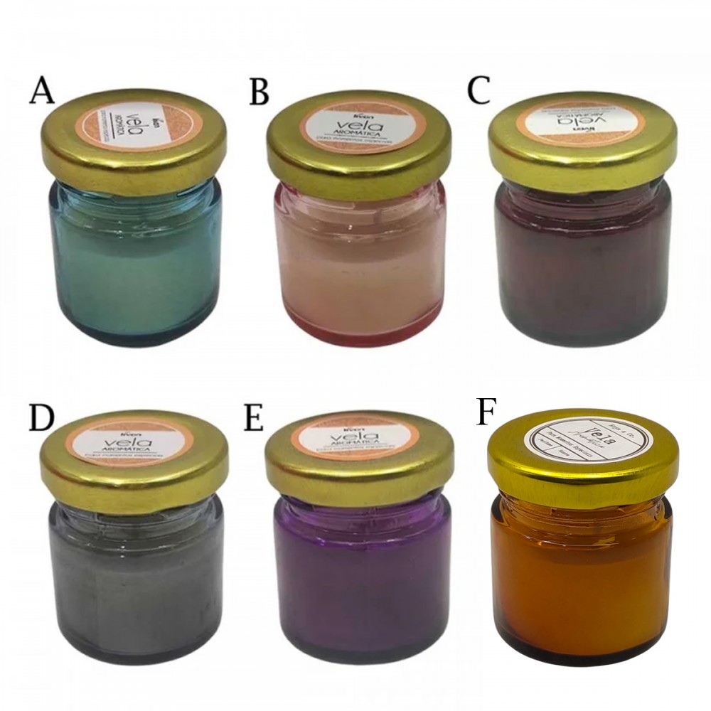 VELA DECORATIVA AROMÁTICA SORTIDA EM VIDRO EM REF: 6641