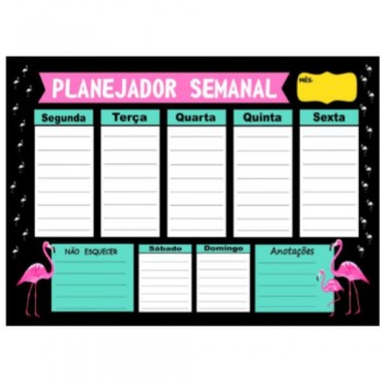 PLANEJADOR SEMANAL EM METAL 29X40CM REF: MP-12 PLANEJADOR SEMANAL EM METAL 29X40CM REF: MP-12