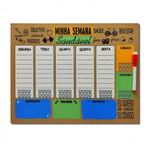 PLANEJADOR "MINHA SEMANA" EM METAL 40X29 REF: MP-13