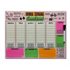 PLANEJADOR "MINHA SEMANA" EM METAL 40X29 REF: MP-14