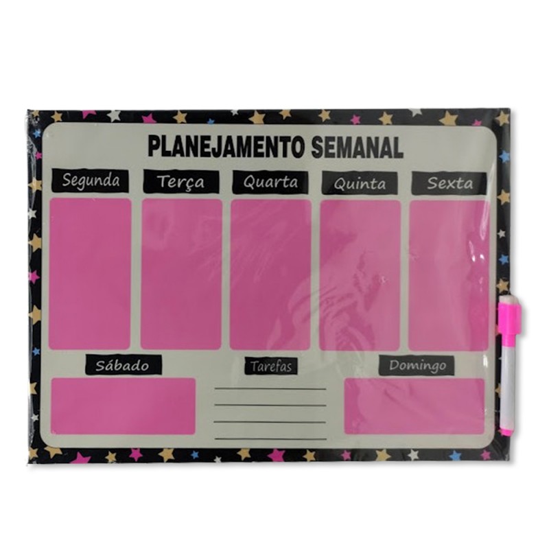 PLANEJADOR PLANEJAMENTO SEMANAL EM METAL 40X29CM REF: MP-25 PLANEJADOR PLANEJAMENTO SEMANAL EM METAL 40X29CM REF: MP-25