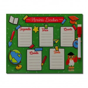 PLANEJADOR "HORÁRIO ESCOLAR" EM METAL 40X29 REF: MP-41