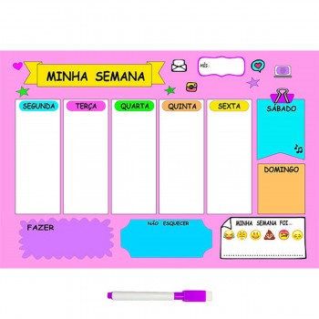 PLANNER MINHA SEMANA 40X60 REF: PG05 PLANNER MINHA SEMANA 40X60 REF: PG05