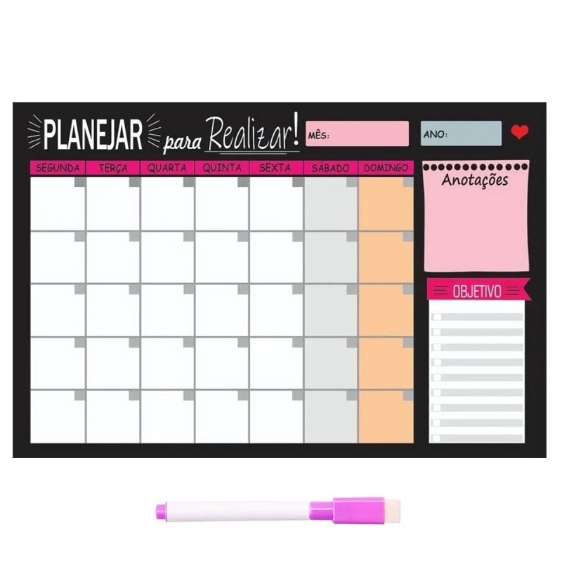 PLANNER PLANEJAR PARA REALIZAR 40X60CM REF: PG-23 PLANNER PLANEJAR PARA REALIZAR 40X60CM REF: PG-23