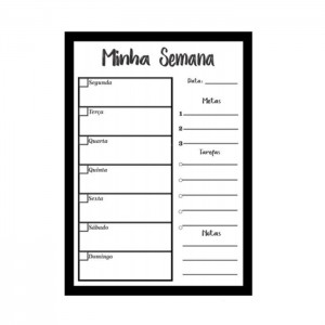 PLANEJADOR MINHA SEMANA EM METAL 40X60 REF: PG 48 PLANEJADOR MINHA SEMANA EM METAL 40X60 REF: PG 48