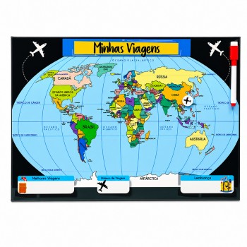 PLANEJADOR MINHAS VIAGENS DE METAL REF: VM01 PLANEJADOR MINHAS VIAGENS DE METAL REF: VM01