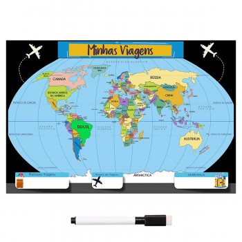 PLANNER MINHAS VIAGENS 40X60CM REF: VG 01 PLANNER MINHAS VIAGENS 40X60CM REF: VG 01