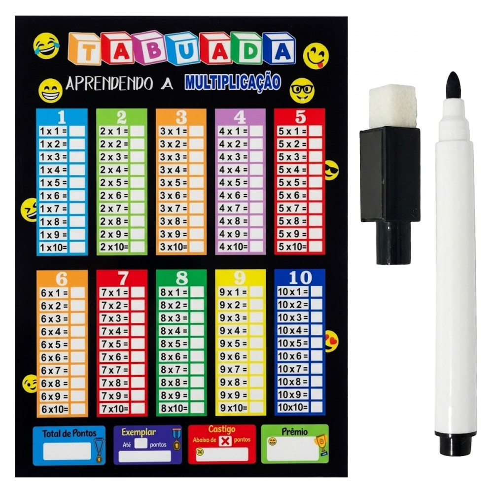 PLANEJADOR TABUADA EM METAL 29X40 REF: TM 01