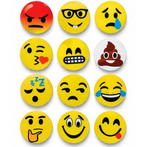 IMÃ DE METAL MODELO EMOJIS COM 12 PEÇAS  REF: IM00