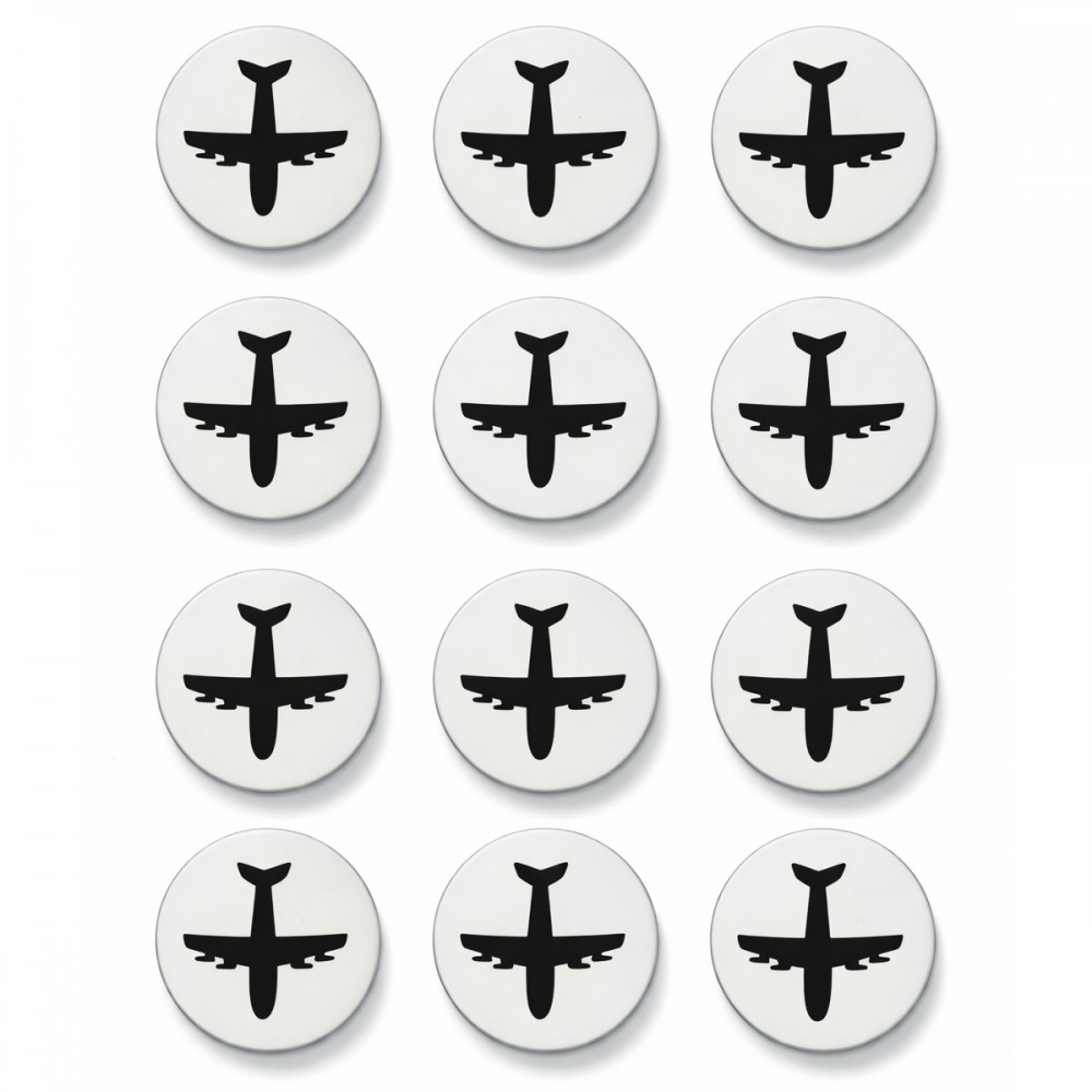 IMÃ DE METAL MODELO AVIÃO COM 12 PEÇAS  REF: IM36