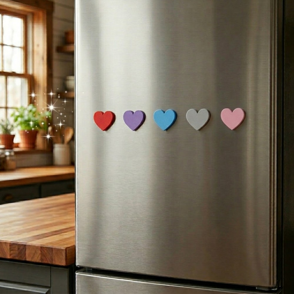 IMÃ DE METAL MODELO CORAÇÃO COM 12 PEÇAS REF: IM 38