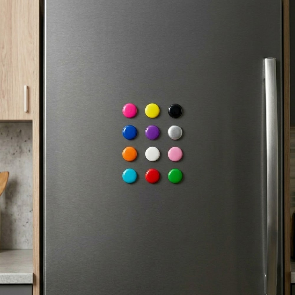 IMÃ REDONDO COLORIDO COM 12 PEÇAS REF: IM 42