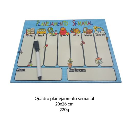 PLANEJADOR SEMANAL MODELO ESCOLAR 26X20 REF: PP 09