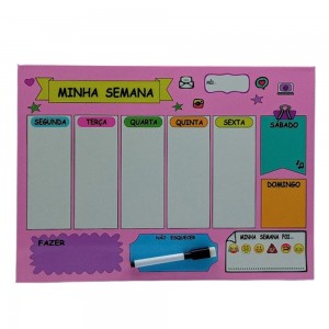 PLANEJADOR MINHA SEMANA ROSA  REF: MP-05 PLANEJADOR MINHA SEMANA ROSA  REF: MP-05