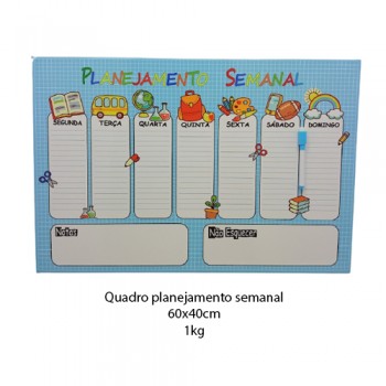 PLANEJADOR SEMANAL 60X40CM REF: PG-09 PLANEJADOR SEMANAL 60X40CM REF: PG-09
