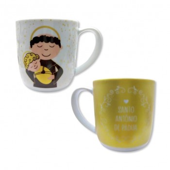 CANECA SANTO ANTÔNIO EM PORCELANA 360ML REF: 210866