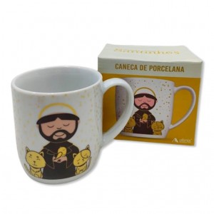CANECA SÃO FRANCISCO EM PORCELANA 360ML REF: 210868 CANECA SÃO FRANCISCO EM PORCELANA 360ML REF: 210868