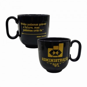 CANECA PROFISSÕES MODELO ADMINISTRAÇÃO EM PORCELANA PRETA 350ML REF: 401906 CANECA PROFISSÕES MODELO ADMINISTRAÇÃO EM PORCELANA PRETA 350ML REF: 401906