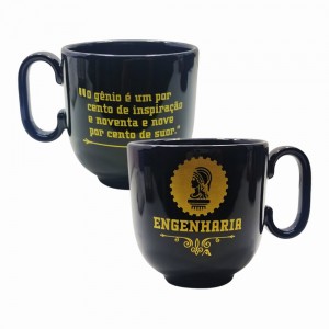 CANECA PROFISSÕES MODELO ENGENHARIA EM PORCELANA PRETA 350ML REF: 401904 CANECA PROFISSÕES MODELO ENGENHARIA EM PORCELANA PRETA 350ML REF: 401904