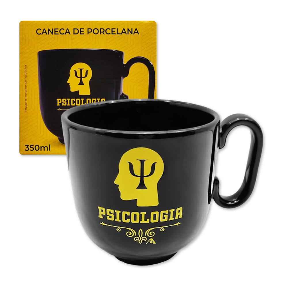 CANECA PROFISSÕES MODELO PSICOLOGIA EM PORCELANA 350ML REF: 401903