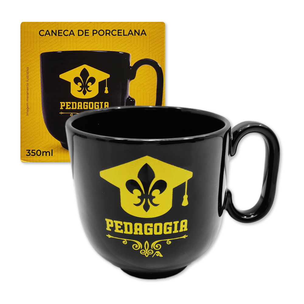 CANECA PROFISSÕES MODELO PEDAGOGIA EM PORCELANA 350ML REF: 401901