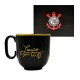 CANECA CORINTHIANS EM PORCELANA PRETA 350ML REF: 401939