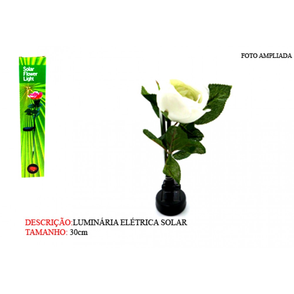 PLANTA PERMANENTE "FLOR COM LED" EM PLÁSTICO ( BATERIA SOLAR ) REF: DSC01494