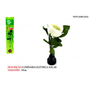 PLANTA PERMANENTE "FLOR COM LED" EM PLÁSTICO ( BATERIA SOLAR ) REF: DSC01494