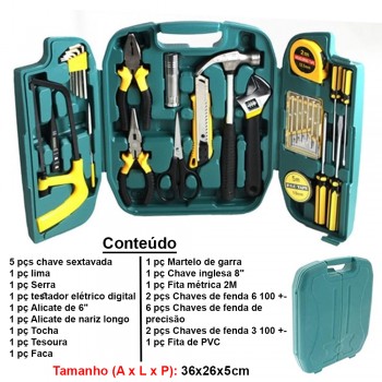 KIT FERRAMENTAS 27PÇS REF: TC-189 KIT FERRAMENTAS 27PÇS REF: TC-189