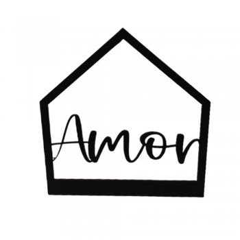 PLACA CASINHA & AMOR EM MDF REF: 2034 PLACA CASINHA & AMOR EM MDF REF: 2034