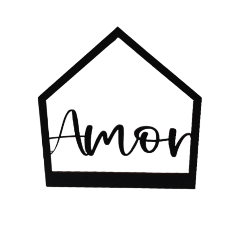 PLACA CASINHA & AMOR EM MDF REF: 2034 PLACA CASINHA & AMOR EM MDF REF: 2034