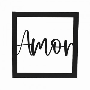 MINI QUADRO DECORATIVO MODELO AMOR EM MDF REF: 2089