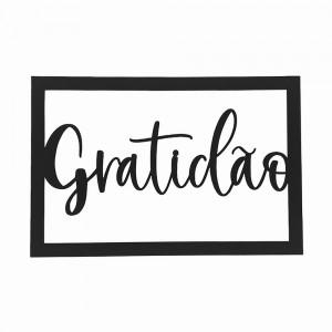 MINI QUADRO DECORATIVO MODELO GRATIDÃO EM MDF REF: 2102