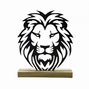 PLACA LEÃO EM MDF COM BASE EM MADEIRA REF: 2249 PLACA LEÃO EM MDF COM BASE EM MADEIRA REF: 2249